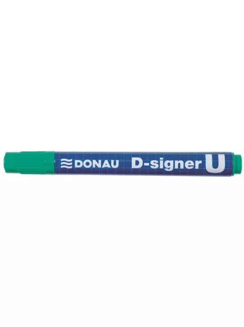 Alkoholos marker, 2-4 mm, kúpos, DONAU "D-signer U", zöld (D7371Z)