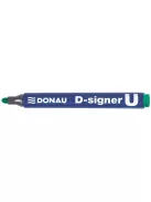 Alkoholos marker, 2-4 mm, kúpos, DONAU "D-signer U", zöld (D7371Z)