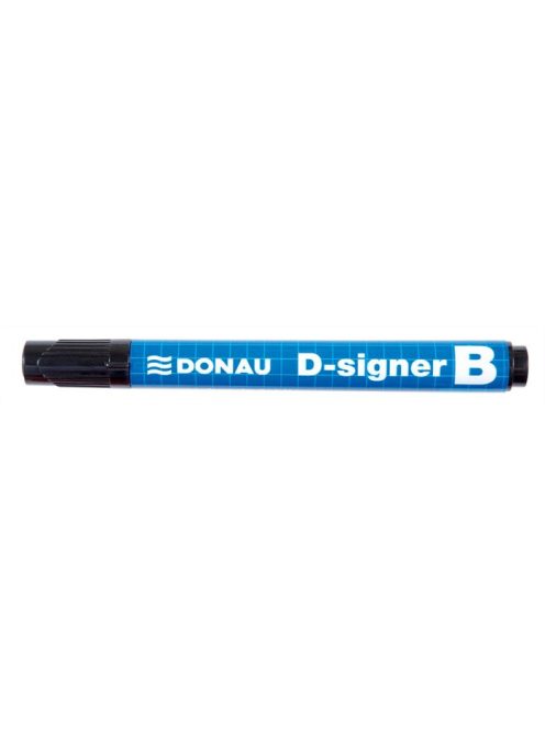 Táblamarker, 2-4 mm, kúpos, DONAU "D-signer B"", fekete (D7372FK)