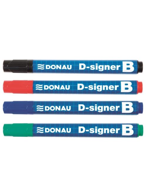 Táblamarker, 2-4 mm, kúpos, DONAU "D-signer B"", fekete (D7372FK)