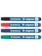 Táblamarker, 2-4 mm, kúpos, DONAU "D-signer B", piros (D7372P)