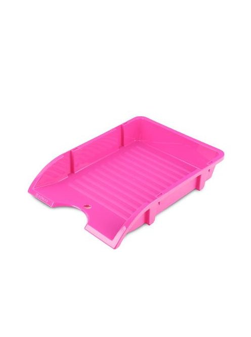 Irattálca, műanyag, törhetetlen, DONAU "Solid", rózsaszín (D745R)