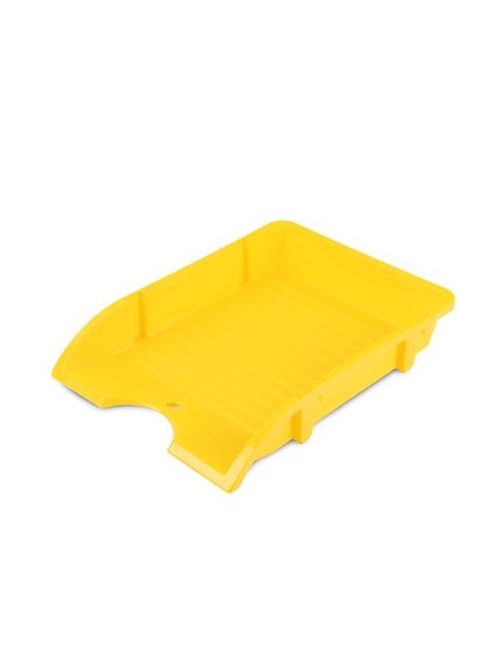 Irattálca, műanyag, törhetetlen, DONAU "Solid", sárga (D745S)