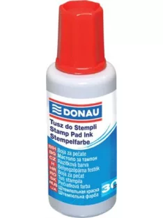 Bélyegzőfesték, 30 ml, DONAU, piros (D7808P)
