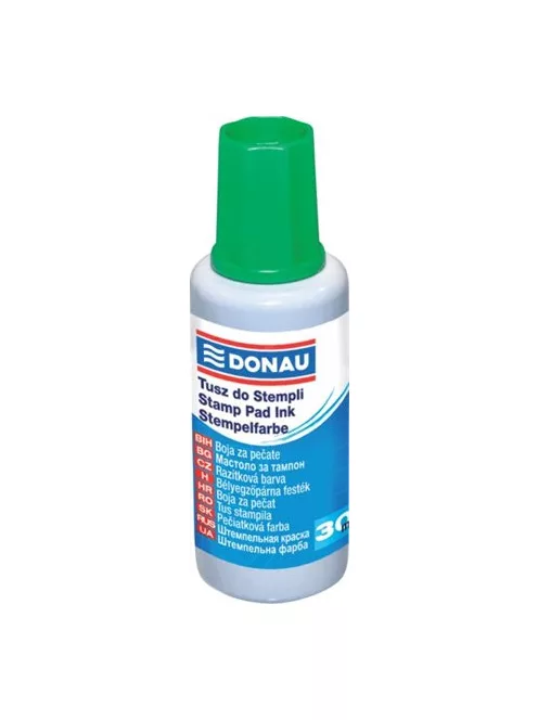 Bélyegzőfesték, 30 ml, DONAU, zöld (D7808Z)