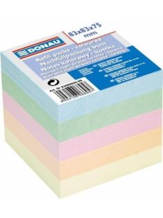 Kockatömb, 83x83x75 mm, DONAU, színes  (D8319) (D8319)