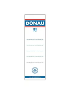   Cserecímke, iratrendezőhöz, öntapadó, 54x153 mm, DONAU, fehér (D8375)