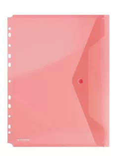   Irattartó tasak, A4, PP, patentos, lefűzhető, DONAU, piros (D8540P)