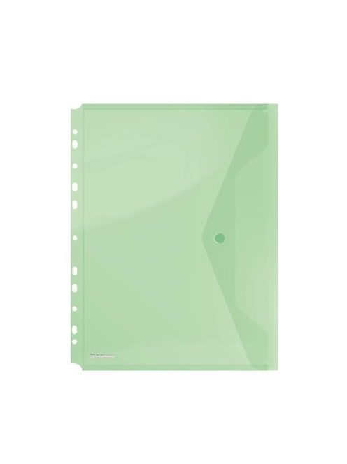 Irattartó tasak, A4, PP, patentos, lefűzhető, DONAU, zöld (D8540Z)