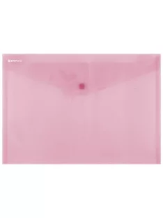 Irattartó tasak, A4, PP, patentos, DONAU, piros (D8544P)