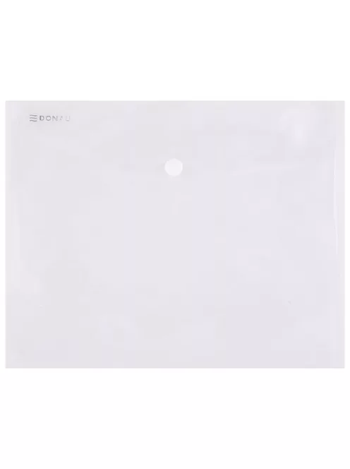 Irattartó tasak, A5, PP, patentos, DONAU, áttetsző (D8547A)