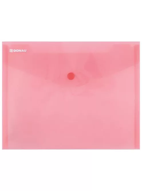 Irattartó tasak,A5, PP, patentos, DONAU, piros (D8547P)