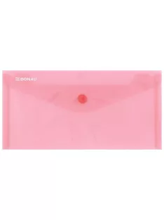 Irattartó tasak, DL, PP, patentos, DONAU, piros (D8548P)