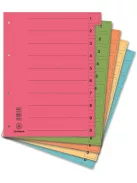 Regiszter, karton, A4, mikroperforált, DONAU, piros (D8611P)