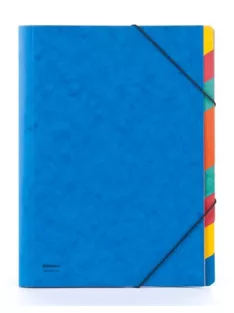 Előrendező, A4, 9 részes, karton, DONAU, kék (D8649)