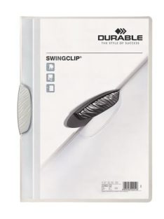   Gyorsfűző, klipes, A4, DURABLE "Swingclip® 30", fehér (DB226002)