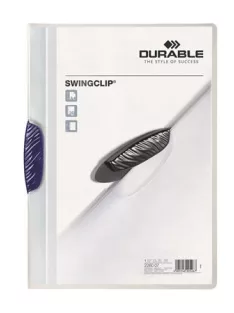   Gyorsfűző, klipes, A4, DURABLE "Swingclip® 30", sötétkék (DB226007)