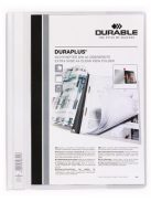 Gyorsfűző, A4, széles, panorámás, DURABLE "DURAPLUS®", fehér (DB257902)