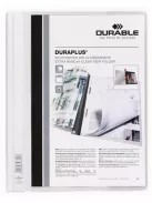 Gyorsfűző, A4, széles, panorámás, DURABLE "DURAPLUS®", fehér (DB257902)
