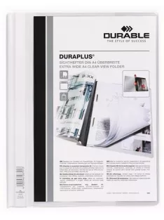   Gyorsfűző, A4, széles, panorámás, DURABLE "DURAPLUS®", fehér (DB257902)