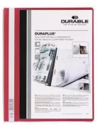 Gyorsfűző, A4, széles, panorámás, DURABLE "DURAPLUS®", piros (DB257903)