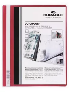   Gyorsfűző, A4, széles, panorámás, DURABLE "DURAPLUS®", piros (DB257903)