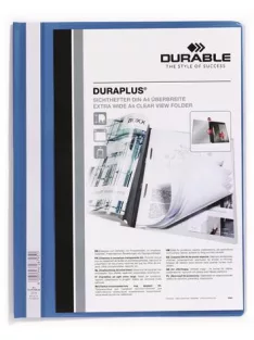   Gyorsfűző, A4, széles, panorámás, DURABLE "DURAPLUS®", kék (DB257906)