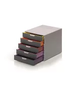 Irattároló, műanyag, 5 fiókos, DURABLE "VARICOLOR® 5", szürke (DB760527)