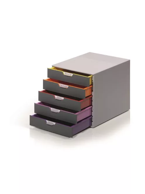 Irattároló, műanyag, 5 fiókos, DURABLE "VARICOLOR® 5", szürke (DB760527)