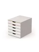 Irattároló, műanyag, 5 fiókos, DURABLE "VARICOLOR® 5", fehér (DB762527)