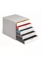 Irattároló, műanyag, 5 fiókos, DURABLE "VARICOLOR® 5", fehér (DB762527)