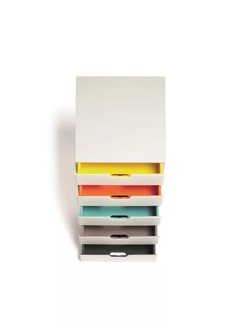 Irattároló, műanyag, 5 fiókos, DURABLE "VARICOLOR® 5", fehér (DB762527)