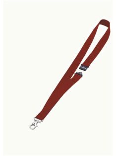   Azonosítókártya-tartó, nyakba akasztható, biztonsági csattal, DURABLE, piros (DB813703)