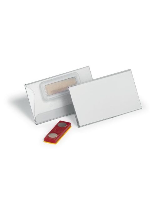 Névkitűző, mágnessel, elfordulásgátlóval, 75x40 mm, DURABLE (DB824319)