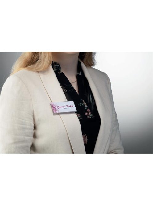 Névkitűző, mágnessel, elfordulásgátlóval, 75x40 mm, DURABLE (DB824319)