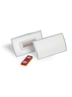   Névkitűző, mágnessel, elfordulásgátlóval, 75x40 mm, DURABLE "CLICK FOLD" (DB825919)