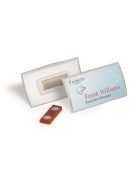 Névkitűző, mágnessel, elfordulásgátlóval, 75x40 mm, DURABLE "CLICK FOLD" (DB825919)