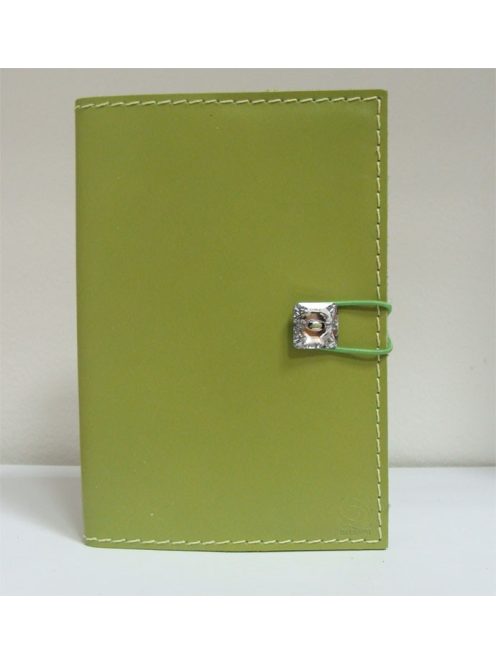 Swarovski kristályos bőr notesz, zöld (DC1852)