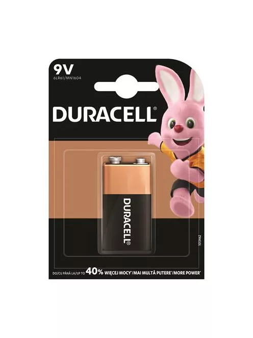 Elem, 9V, 1 db, DURACELL "Basic" (DUEL9V)