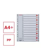 Regiszter, műanyag, A4 Maxi, 1-12, ESSELTE, szürke (E100125)
