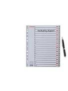 Regiszter, műanyag, A4 Maxi, A-Z, ESSELTE, szürke (E100129)