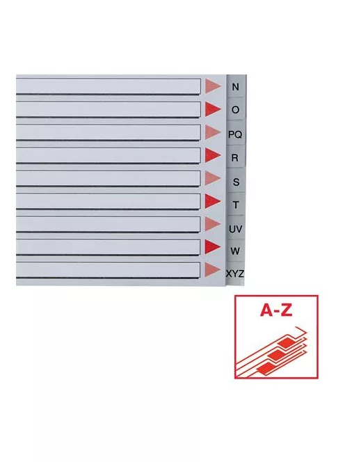 Regiszter, műanyag, A4 Maxi, A-Z, ESSELTE, szürke (E100129)