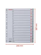 Regiszter, műanyag, A4 Maxi, A-Z, ESSELTE, szürke (E100129)