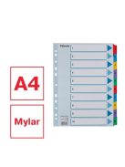 Regiszter, karton, A4, 1-10, ESSELTE "Mylar" (E100161)