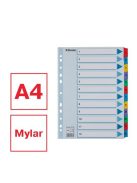 Regiszter, karton, A4, 1-12, ESSELTE "Mylar" (E100162)
