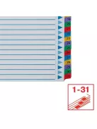 Regiszter, karton, A4, 1-31, ESSELTE "Mylar" (E100164)