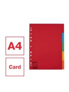 Regiszter, karton, A4, 5 részes, ESSELTE "Economy", színes (E100199)