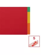 Regiszter, karton, A4, 5 részes, ESSELTE "Economy", színes (E100199)