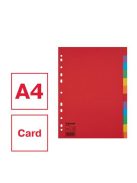 Regiszter, karton, A4, 12 részes, ESSELTE "Economy", színes (E100202)