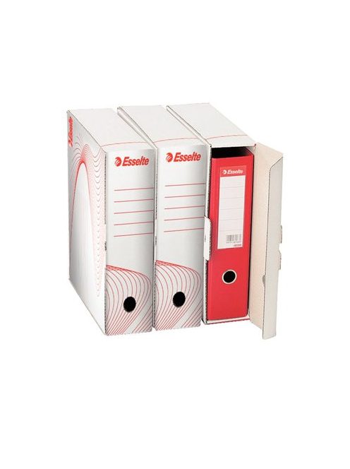 Archiválódoboz, iratrendezőnek, 97 mm, újrahasznosított karton, ESSELTE "Standard", fehér (E10024)